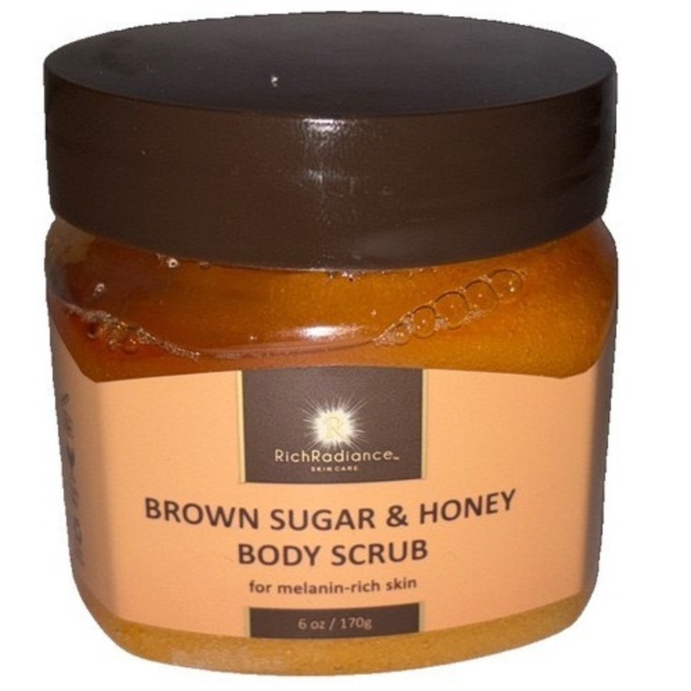 Rich Radiance Brown Sugar & Honey Body Scrub for Melanin-Rich Skin 6oz Sealed